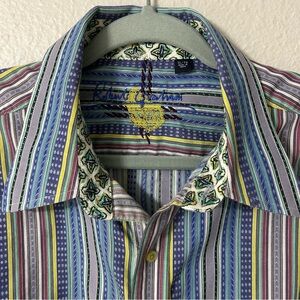 Robert Graham Multicolor Striped Button-Down Shirt, price is firm
